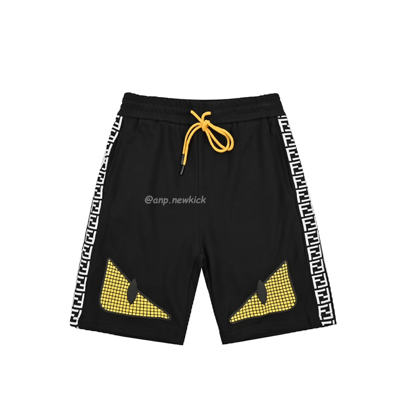 Fendi Old Buddha Little Monster Eye Letter Double F Ribbon Shorts (1) - newkick.cc